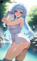 ai_generated bathing genshin_impact lay-oreo light_blue_hair tagme thermal_waters thick_thighs towel wet yumemizuki_mizuki