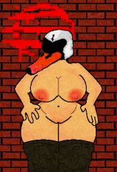 1female 1girls alex_(hotline_miami_2) breasts brick_wall female female female_only girl hotline_miami hotline_miami_2 mask masked masked_female mindi_134 pixelated thighs