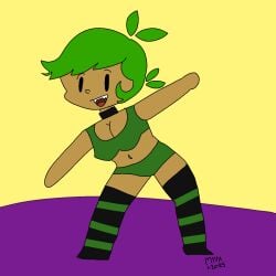 1girls battle_for_dream_island bfdi bfdia breasts brown_skin color colored dark-skinned_female female female_only gijinka green_clothing green_hair happy happy_female human human_female human_only humanized leafy_(bfdi) no_sex nsfwmyka object_show object_show_community object_shows outdoor outdoors outside solo solo_female solo_human twitter_link underwear