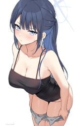 1girls areola_bulge bare_arms bare_chest bare_hands bare_legs bare_shoulders bare_skin bare_thighs belly belly_button black_hair black_hair_female black_tank_top black_topwear blue_archive blue_halo blush blush_face blush_lines blushed_face blushing_at_viewer blushing_face blushing_female breasts busty busty_female busty_girl busty_teen cleavage collarbone curvy curvy_body curvy_female curvy_figure curvy_hips curvy_teen dot_nose elbows embarrassed embarrassed_exposed_female embarrassed_female exposed_arms exposed_chest exposed_legs exposed_shoulders exposed_thighs exposing exposing_self fair_skin female female_focus female_only fingers frown frown_eyebrows frowning frowning_at_viewer groin halo high_resolution high_school_student highres kaetzchen large_breasts lean_body lean_figure legs legs_closed legs_together light-skined_female light-skinned light-skinned_female light_skin light_skin_female light_skinned light_skinned_female long_hair looking_at_viewer narrow_waist navel nipple_bulge pale pale-skinned_female pale_skin pale_skinned_female ponytail purple_eyes purple_eyes_female saori_(blue_archive) saori_(swimsuit)_(blue_archive) school_girl shoulders simple_background slender_body slender_waist slim_girl slim_waist smooth_skin solo standing tank_top teen_girl teenage_girl teenager thick_thighs thighs thin_waist topwear undressing undressing_self upper_body v-line violet_eyes white-skinned_female white_background white_skin white_skinned_female wide_hips