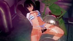 ahe_gao belly_expansion belly_inflation breeding breeding_slave crying_with_eyes_open cum cum_drip cum_in_pussy cum_inside full_of_cum goblin goblin_male kill_la_kill magic magic_penis matoi_ryuuko rape school_uniform schoolgirl squirting tagme teenager video