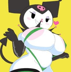 breasts green_bikini kuromi sanrio