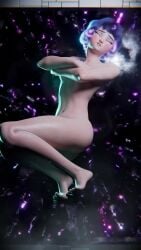 1girls 3d 9:16 completely_nude completely_nude_female covering_breasts ent_duke female female_only gravity helmet juno_(overwatch) nude overwatch overwatch_2 pink_hair purple_hair shorter_than_30_seconds solo solo_female space space_helmet tagme two_tone_hair undressing vertical_video video