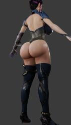 asserting_dominance big_ass female_only model t-pose tekken tekken_8 zafina_(tekken)