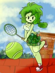 cute girl luci_star palm_tree plant_girl plants_vs_zombies pvz tenis_outfit