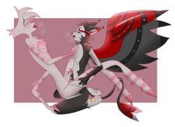 anal_sex angel_dust_(hazbin_hotel) furry gay gay_sex husk_(hazbin_hotel) paws