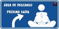 2024 background big_breasts casualnsfw colored dialogue edit ejaculation faceless_female highway large_breasts minimalist minimalist_background monochrome nipples paizuri penis photoshop pictogram pictographics portuguese portuguese_dialogue portuguese_text pov public_domain rest_stop road_sign squeezing_breasts_together straight warning_sign warning_sign_person watermark