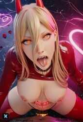 1girls ai_generated big_ass big_breasts big_penis black blonde_hair breasts chainsaw_man cleavage collar curvy curvy_figure demon devil fit_female horn huge_breasts large_breasts lips lipstick makeup nipples open_mouth orange_eyes panties ponytail pornlandlord power_(chainsaw_man) qos queen_of_spades stomach thick_lips thick_thighs thighs tight_clothing tongue_out wide_hips yellow_eyes