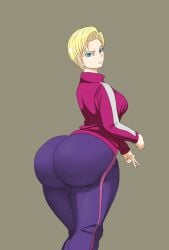 1girls 2d alternate_version_available android android_18 android_girl ass ass_focus big_ass big_ass_(female) big_ass_cheeks big_boobs big_breasts big_butt big_butt_(female) big_butt_cheeks big_buttocks blonde blonde_female blonde_hair blonde_hair_female blue_eyes blue_eyes_female brown_background cameltoe cheating cheating_wife cleavage cuckold curvy cyborg cyborg_girl dat_ass dragon_ball dragon_ball_super dragon_ball_z earring earrings erect_nipples eyelashes fat_ass female female_focus female_only huge_areolae huge_ass huge_breasts huge_butt large_ass large_butt lear_peack light-skinned_female light_skin looking_back looking_back_at_viewer milf mother netorare ntr pink_track_jacket pink_track_suit pink_tracksuit puffy_nipples short_hair short_hair_female thick thick_ass thick_butt thick_hips thick_lips thick_thighs track_suit tracksuit tracksuit_pants voluptuous white_earring white_earrings white_woman wide_hips wife yellow_hair yoga_pants