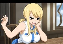 ai_generated blonde_female blonde_hair fairy_tail female large_breasts lucy_heartfilia mullon not_porn novelai solo