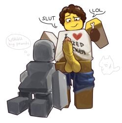 1boy 1girls anonymous_female artist_request balls blocky_body forsaken_(roblox) penis penis_out roblox roblox_avatar robloxian shedletsky source_request tagme