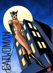 1990s 1998 1girls 20th_century batman:_the_animated_series batman_(series) boots breasts catwoman catwoman_(dcau) dc_comics dcau edit female female_only gloves long_gloves naked naked_female nipples pubic_hair red_scorpion shawn_van_briesen solo