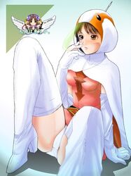 1girls boots breasts elbow_gloves female gatchaman gloves helmet human jun_the_swan large_breasts light-skinned_female light_skin panties skirt solo spread_legs superheroine tenshi_wa_kuru_ka thighhighs underwear visor