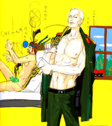 big_boss metal_gear metal_gear_solid_3 revolver_ocelot yaoi