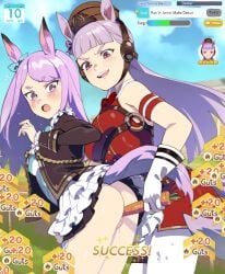 2girls alternate_version_at_source alternate_version_available anal anal_insertion anal_object_insertion bottomless carrot carrot_in_ass clothed clothing exhibitionism exhibitionist from_behind from_behind_position gameplay_mechanics girl_on_girl gold_ship_(umamusume) horse_ears horse_girl horse_tail lesbian_couple lesbian_domination lesbian_focus lesbian_sex mejiro_mcqueen_(umamusume) no_panties no_pants object_in_ass object_insertion optionaltypo public public_exposure public_indecency public_nudity pussy pussy_juice pussy_juice_drip pussy_juice_string pussy_juice_trail pussy_lips sex_toy_in_ass sex_toy_insertion small_ass standing thick_legs thick_thighs umamusume umamusume_pretty_derby wet_pussy yuri