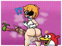 anal anal_sex artist_request femboy humanized humanoid orbulon penetration tagme thick thick_ass thick_hips thick_thighs thighs tongue_on_cock tongue_out tongue_wrap warioware