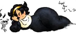 1girls female highres laying_on_side nun suggestive thick_thighs wide_hips