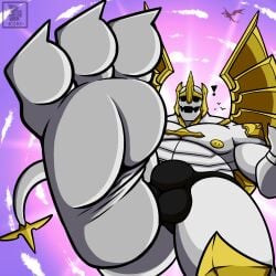 briefs bulge feet feet foot_fetish foot_focus galio gargoyle golem koki_1 league_of_legends macro male muscular_male soles statue toes underwear wings