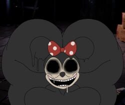 1girls anthro ass big_ass big_breasts big_butt bowtie breasts completely_nude completely_nude_female creepy creepy_smile disney empty_eyes female female_anthro female_only five_nights_at_treasure_island fnati freezer hips horror_game huge_ass huge_butt impurity_(fnati) indoors inviting kashisbro_(edit) looking_at_viewer minnie_mouse mouse nightmare_waifu no_clothes no_eyes nude nude_female open_mouth rodent smile smiling smiling_at_viewer solo solo_female solo_focus theluxusguy_(editor) themadguy_(editor) thick_thighs thighs wide_hips