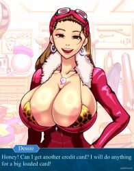 1girls 2025 2d 2d_(artwork) alternate_breast_size artist_name beauty_mark biker_clothes bikesuit bimbo bimbo_body bimbo_magatama bimbofication bimbofied bra breasts breasts_bigger_than_head brown_eyes brown_hair capcom character_name cleavage clothed clothed_female desiree_delite dialogue dildo dildos earrings edited_official_artwork english english_text eyeliner eyeshadow female female_only fur-trim fur-trimmed_jacket game_screenshot_background goggles goggles_on_head gyakuten_saiban gyakuten_saiban_3 hair_over_one_eye hair_strand half-closed_eyes hand_on_hip head_tilt hi_res high_resolution highres huge_areolae huge_breasts human human_only karfound large_areolae leopard_print leopard_print_bra light-skinned_female light_skin light_skinned_female lipstick long_hair long_hair_female looking_at_another looking_at_partner looking_at_viewer magatama magatama_necklace makeup micro_bra mole necklace open_bodysuit open_clothes open_mouth phoenix_wright:_ace_attorney_-_trials_and_tribulations pink_lips pink_lipstick pointy_chin red_bodysuit seductive shiny_clothes shiny_skin smile smooth_skin solo standing story_at_source text text_box thin_eyebrows top_heavy unzipped unzipped_bodysuit upper_body
