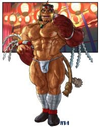 1boy abs arm_hair armband artist_name artist_signature ass_visible_through_thighs bandage bandaged_leg bara beard beefy biceps big_hands black_eyes black_hair bulge bulge_through_clothing chest_hair collarbone festival flaccid forked_eyebrows full_body fundoshi fundoshi_only galeoria_(pixiv) gay glass glass_cup hachimaki hairy hand_behind_back headband hi_res holding_cup holding_object hunk japanese_clothes lantern laugh leg_hair looking_at_viewer male male_only manly mature_male muscles muscular muscular_arms muscular_legs muscular_male muscular_thighs navel necklace pantsless pecs quadriceps red_hands rokushaku_fundoshi rope sharp_teeth shide short_hair sideburns six_pack spiky_hair standing sweat sweatdrop sweating sweaty tabi_socks tajikarao_(tokyo_afterschool_summoners) tattoo tattoo_on_hand tattooed_arm teeth_showing thick thick_arms thick_thighs tokyo_afterschool_summoners topless tough_guy triceps wet_fundoshi white_border white_fundoshi wristband yaoi
