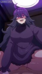 1boy 1girls 9:16 @_@ alternate_body_type alternate_breast_size animated big_breasts blush bottomless bouncing_breasts breasts clitoris clothed_sex clothing cowgirl_position creatures_(company) female female_penetrated game_freak gothicc_va happy happy_sex hex_maniac huge_breasts huge_thighs long_hair ludinsketches male male/female male_penetrating male_penetrating_female nintendo penis pokemon pov purple_eyes purple_hair pussy random_tide sex short_playtime sound straight tagme tongue tongue_out topwear vertical_video video voice_acted