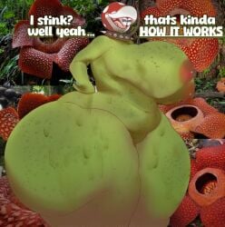 anthro bodily_fluids braces elemental_creature female flora_fauna glampistachio hi_res huge_hips huge_thighs hyper hyper_hips hyper_thighs mario_bros nintendo overweight overweight_female piranha_plant plant solo sweat thick_thighs wide_hips