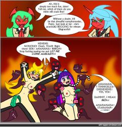 4females 4girls begging_to_cum blonde_hair_female deviantart devil_girl feather_tickling female ghost ghost_hands hell kneesocks_daemon leash leashed_collar licking naked_female nude nude_female one_eye_closed panty_&_stocking_with_garterbelt panty_(psg) panty_anarchy pinching_nipple punishment pussy scanty_daemon starts_to_like_it stocking_(psg) stocking_anarchy striped_panties teasing tickle_torture tickling tickling_pussy
