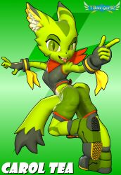 anthro ass carol_tea feline female female_protagonist freedom_planet freedom_planet_2 looking_at_viewer looking_back looking_back_at_viewer tbwinger92 video_games wildcat