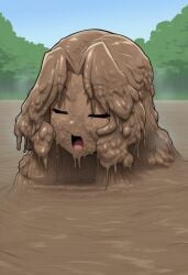 ai_generated blue_sky closed_eyes covered_in_mud forest gasp girls_und_panzer kay_(girls_und_panzer) mud muddy novelai open_mouth outdoors pov wholesome