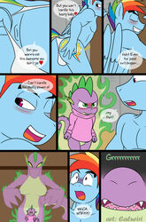 angry anthro anus ass barb_(mlp) blush breasts bulge caluriri clothing comic cub dragon equine female friendship_is_magic horse looking_back male mammal my_little_pony pony presenting_anus rainbow_blitz_(mlp) rainbow_dash_(mlp) rule_63 scared shocked smile smooth_skin spike_(mlp) teasing text underwear