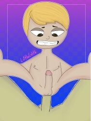 2boys abstract_background absurd_res blonde_hair erection gay legs_spread littlelilith male_only nigel_(terkel_i_knibe) saki_(terkel_i_knibe) self_upload sex size_difference tagme terkel_i_knibe toony yaoi