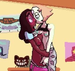 aged_up animated connie_maheswaran female_masturbation female_only moans pearl_(steven_universe) pixel_art sound sound_effects steven_universe tagme video