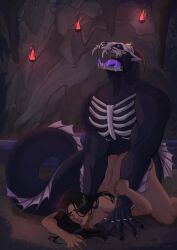 1boy 1boy1girl 1girls 1monster 2_horns a_soul_to_protect_(book) ambiguous_penetration arm_fins big_fangs big_tail black_hair black_scales black_tail bone bones breast_press breasts breasts_against_floor breasts_pressed_against_floor cave cavern clawed_fingers clawed_hands claws closed_eyes commission_art commissioned completely_naked completely_nude completely_nude_female dark_hair dark_skin droplets duskwalker duskwalker_brides face_down_ass_up fangs feet_out_of_frame female female_human female_human/male_monster female_on_bottom fins fish_fin forearms forked_tongue from_behind glowing_eyes hair_spread_out head_down_ass_up held_down horns huge_fangs human human_female in_cave interspecies interspecies_sex ioana_nsfw_art ioanamuresanart linh_(duskwalker_brides) long_hair long_tail long_tongue looking_pleasured m/f male male/female male_monster male_on_female male_on_human male_on_top mf moan moaning monster monster/human monster_boy monster_cock monster_male monster_on_female nathair_(duskwalker_brides) not_ai_generated novel_character novel_illustration opal_reyne_(writer) open_eyes open_jaws open_mouth pinned pinned_down pinned_to_floor pinned_to_ground purple_eyes purple_tongue ram_horn ram_horns revyart_tuber ribcage roaring saliva saliva_on_tongue saliva_string salivating scales serpent_skull serpent_tongue sex sex_from_behind sharp_claws sharp_fangs sharp_teeth size_difference skeleton_markings skull skull_head snake_boy snake_skull snake_teeth snake_tongue soul split_tongue spoiler spoilers stalagmite straight sweat tail teeth tongue top-down_bottom-up torch torch_light torches unusual_anatomy vaginal_insertion vaginal_penetration vaginal_sex wall_torch wavy_hair