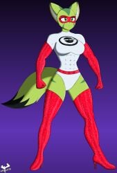 anthro big_breasts breasts carol_tea elastigirl_(cosplay) feline female female_protagonist fred715 freedom_planet freedom_planet_2 muscular muscular_female the_incredibles thick_thighs video_games wildcat