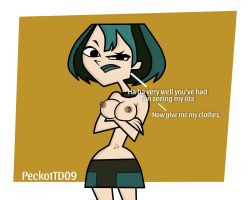 1girls blue_hair cartoon_network female female_focus female_only gwen_(tdi) light-skinned_female peckottd09 tagme teletoon total_drama_island