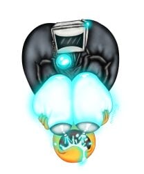 big_breasts brown_cameraman camera_head camera_woman_(skibidi_toilet) ch4d_camera_(skibidi_toilet) danionebyall53_(artist) emoji glowing_breasts glowing_milk huge_breasts licking_nipples meme milk simp_cameraman_(skibidi_toilet) skibidi_toilet sucking_nipple