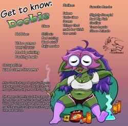 1girls 2025 artist_logo artist_name artist_signature bong booty_shorts character_sheet chubby chubby_female cleavage doobie_(jorhodez) female female_focus female_only freckles freckles_on_face freckles_on_shoulders goblin goblin_female jorhodez long_hair marijuana marijuana_blunt midriff original pointy_ears purple_hair sharp_teeth socks solo solo_female solo_focus thick_thighs weed