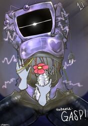 blush blush_lines crt deltarune electronics handjob male male_only non-human non-human_only object_head solo solo_male submissive submissive_male sweat sweating tenna_(deltarune) tv tv_head vitamin__c wire wire_pulling wireplay wires