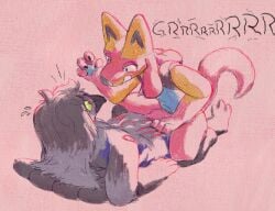 2023 aggressive ambiguous_gender anthro avian bird bite_mark blood blush bodily_fluids claws corvid cum cum_on_belly cum_on_body drooling duo generation_4_pokemon genital_fluids genitals growling hi_res kirill_(kirillbrib) lucario magpie_(corvid) male male/ambiguous nintendo nude on_ground on_top_of_another oscine overweight passerine penis pinned pinned_to_ground pokemon pokemon_(species) ray_karr ray_karr_lucario_(ray_karr) saliva scratch_mark scratches simple_background text