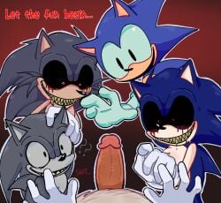 2017_x ankifun blush cock erection gay genitals gloves group_sex hungry_mouth lord_x male mammal miles_tails_prower penis pov_crotch pov_male questionable_consent rewrite_(sonic.exe) saliva saliva_drip simple_background smile sonic.exe sonic.exe_(series) sonic_(series) sonic_the_hedgehog_(series) sweat tails_the_fox veiny_penis