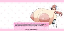 1girls 2025 anime_style areolae breast_expansion breast_growth breasts breasts_bigger_than_head breasts_bigger_than_torso brown_hair color cow_print doki_doki_literature_club female female_only green_eyes hi_res high_resolution highres human_only lactation monika_(doki_doki_literature_club) moonika nipples sequence solo solo_female takano_(artist) white_bow