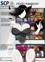 1girls anafabula ananakawaii black_hair dress erect_nipples faceless_female female female_only glitch horror monster nightmare_waifu scp-2747 scp_foundation spikes tagme text thick_thighs tight_clothes tight_clothing white_body