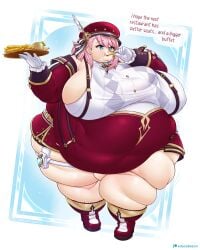 ass bbw belly_expansion big_ass big_belly big_breasts breasts breasts_bigger_than_head charlotte_(genshin_impact) clothed clothed_female cute_expression cute_face eating eating_food educabezon enormous_ass enormous_belly enormous_breasts enormous_butt enormous_thighs fat fat_arms fat_belly fat_female fat_folds fat_legs fat_rolls fat_thighs female genshin_impact gigantic_ass gigantic_belly gigantic_breasts gigantic_thighs huge_ass huge_belly huge_breasts huge_thighs hungry morbidly_obese morbidly_obese_female obese obese_female pink_hair ssbbw
