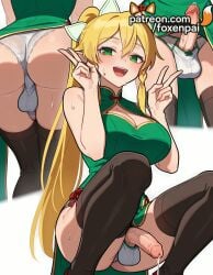 1futa 2025 ai_generated androgynous artist_name ass black_legwear blonde_hair blush bulge china_dress cock cum cum_string dick double_v dress ejaculation erection eyebrows_visible_through_hair flaccid foreskin foxenpai futanari green_eyes handsfree_ejaculation hi_res high_quality high_resolution highres impossible_clothes large_penis large_testicles leafa long_hair mars_symbol multiple_views newhalf open_mouth otoko_no_ko panties patreon patreon_username penis penis_in_panties penis_peek perineum phimosis precum stable_diffusion sword_art_online testicles thighhighs uncensored underwear v veins veiny_penis w watermark white_panties