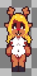blue_eyes deltarune edit edited half-closed_eyes noelle_holiday pixel_(artwork) pixel_art smile standing
