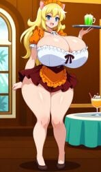 ai_generated big_breasts blonde_hair breasts female maid original_character sister thick_thighs