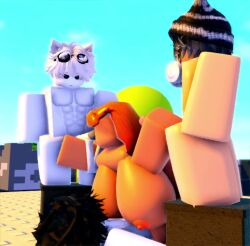 1girls 3boys 3d animated big_breasts big_penis blowjob breasts cum_in_pussy cum_inside cum_on_breasts cum_on_face dark_skinned_female female foursome gameplay longer_than_30_seconds male masturbating_other masturbation orange_hair_female penis pussy roblox roblox_game roblox_studio robloxian shorter_than_one_minute sophila sound tagme vaginal_penetration video whorblox_adventure