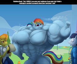 extreme_muscles friendship_is_magic muscular muscular_female my_little_pony nude pony rainbow_dash_(mlp) spitfire_(mlp) straight_hair text toonpower