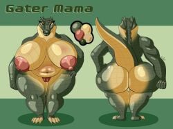 alligator alligatorid anthro areola ass big_breasts big_butt biped breasts crocodilian female female_anthro genitals green_body hi_res huge_ass huge_breasts huge_butt humanoid_genitalia humanoid_vulva infinityartistix lips mature_female model_sheet nipples non-mammal_breasts non-mammal_nipples plump_labia pussy reptile scales scalie thick_lips thick_thighs vulva yellow_body yellow_eyes yellow_underbelly